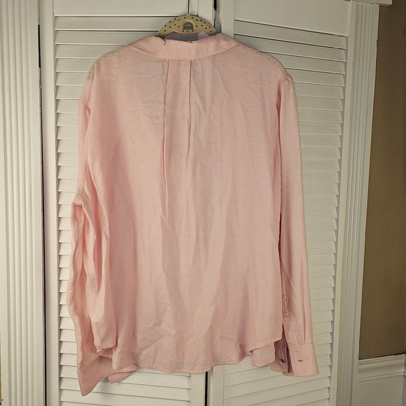 Lilly Pulitzer Womens Pink Gianna Popover Blouse Shirt Top XL - Picture 2 of 3